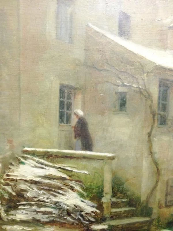 Cortile in inverno - dettaglio